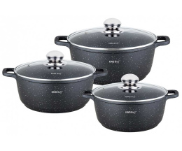 KINGHOFF GARNEK Z POWŁOKĄ MARMUROWĄ 28cm KH-3967