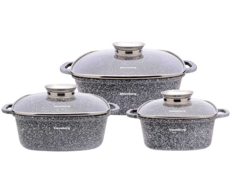 KINGHOFF GARNEK Z POWŁOKĄ MARMUROWĄ 28cm KH-3967