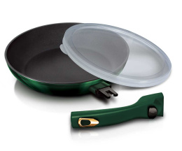 GŁEBOKA PATELNIA GRANITOWA 24cm BERLINGER HAUS BLACK ROSE BH-6184