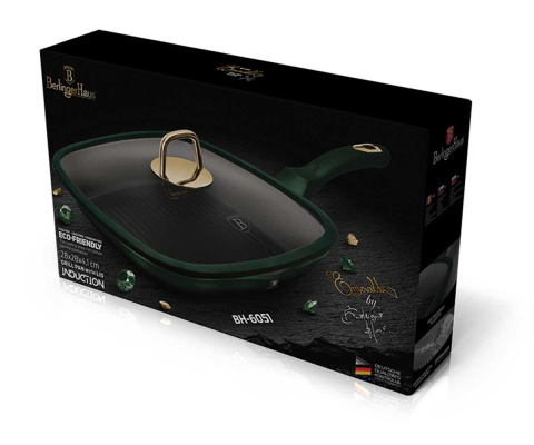 PATELNIA TYTANOWA GRILLOWA BERLINGER HAUS 28cm BH-6050 EMERALD