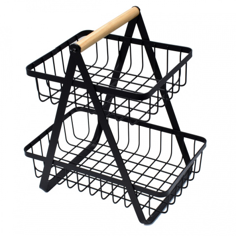 KOSZYK STALOWY NA OWOCE 25cm czarny 1704