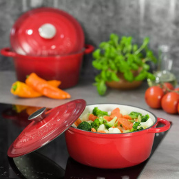 EMALIOWANY GARNEK ŻELIWNY 22cm KINGHOFF KH-1520