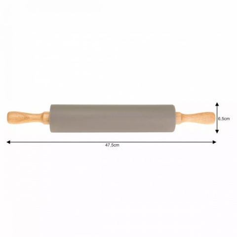 SILICONE ROLLING PIN FOR DOUGH 47cm KINGHOFF KH-1629