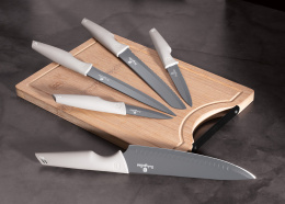 ZESTAW 5 NOŻY KUCHENNYCH Z DESKĄ BERLINGER HAUS BH-2549