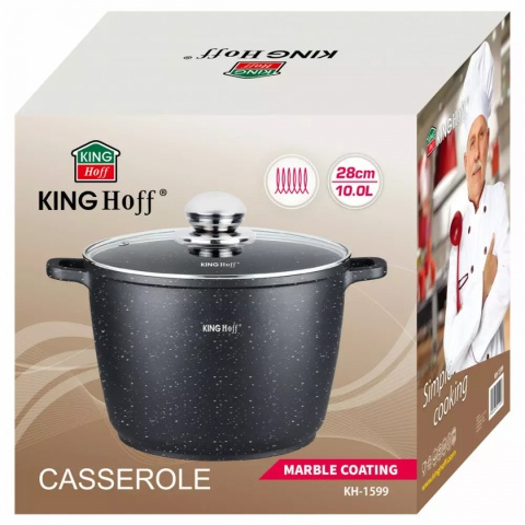 KINGHOFF GARNEK Z POWŁOKĄ MARMUROWĄ 28cm KH-3967