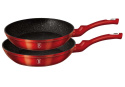 ZESTAW 2 PATELNI GRANITOWYCH BERLINGER HAUS RED METALLIC BH-1612
