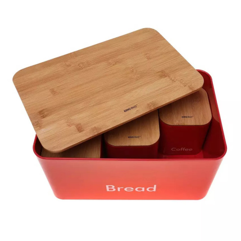 CHLEBAK STALOWY KINGHOFF + 3 POJEMNIKI KH-1085