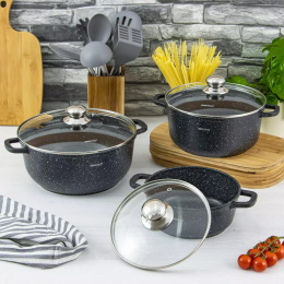 KINGHOFF GARNEK Z POWŁOKĄ MARMUROWĄ 28cm KH-3967