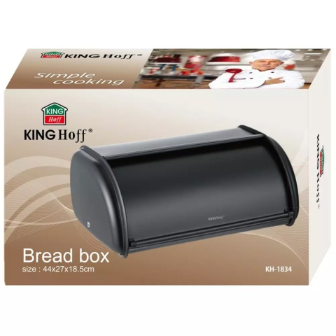 LARGE STEEL BREAD BOX KINGHOFF KH-1834