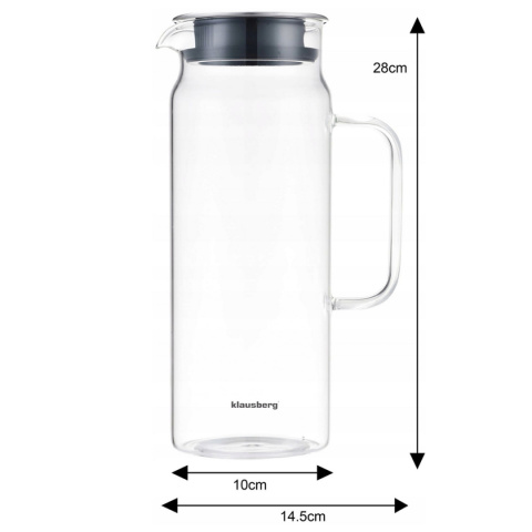 DZBANEK SZKLANY DO WODY NAPOJÓW 1,5L KLAUSBERG KB-7687