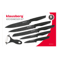 SET OF 5 KITCHEN MARBLED KNIVES WITH PEELER KLAUSBERG KB-7613