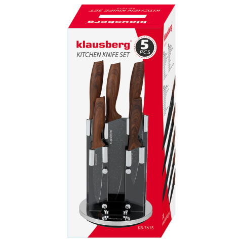 SET OF 5 KITCHEN KNIVES IN KLAUSBERG BLOCK KB-7614