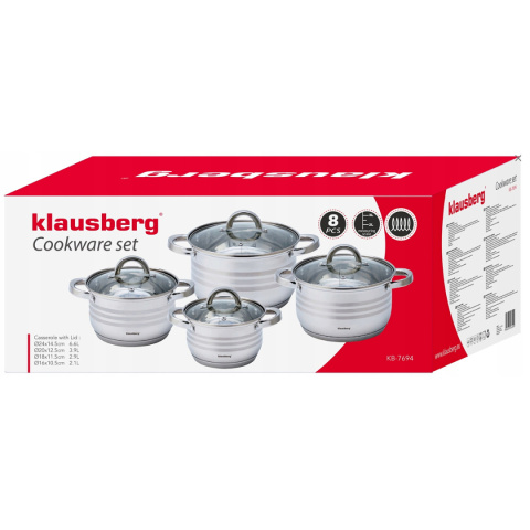 ZESTAW GARNKÓW 8 ELEMENTÓW KLAUSBERG KB-7694