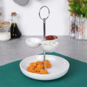 TWO-TIERED PORCELAIN CAKE STAND FOR 139378 SNACKS