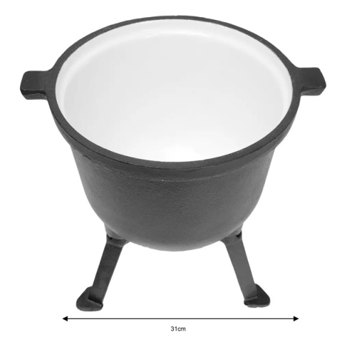 CAST-IRON CAULDRON ENAMELLED HUNTING POT 7L KINGHOFF KH-2242