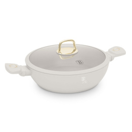 FLAT TITANIUM POT WITH LID 28cm BERLINGER HAUS BH-8068 SAHARA