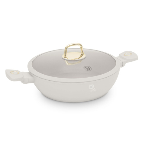 FLAT TITANIUM POT WITH LID 28cm BERLINGER HAUS BH-8068 SAHARA