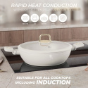 FLAT TITANIUM POT WITH LID 28cm BERLINGER HAUS BH-8068 SAHARA