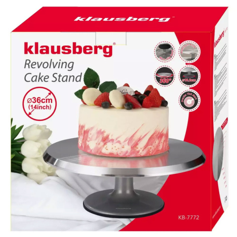 PATERA OBROTOWA 25,5cm DO TORTÓW CIAST KLAUSBERG KB-7771