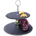 TWO-LEVEL STONE PATERA FOR CAKES SNACKS 139313