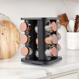 STOJAK OBROTOWY NA PRZYPRAWY 12 POJEMNIKÓW E-8255