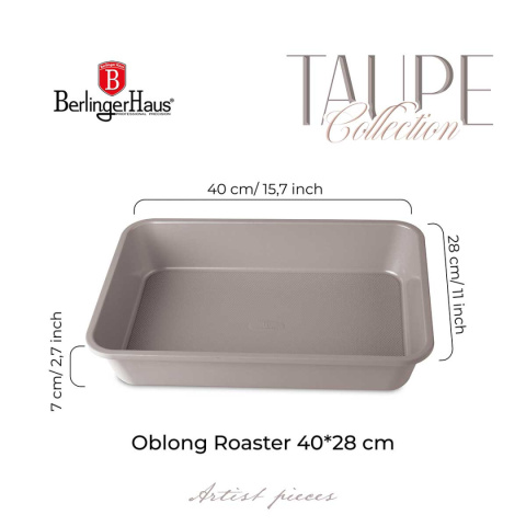 BRYTFANNA FORMA TYTANOWA 40x28cm BERLINGER HAUS BH-7903 TAUPE