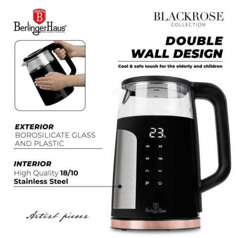 CZAJNIK ELEKTRYCZNY 1,7L BERLINGER HAUS BH-9477 BLACK ROSE