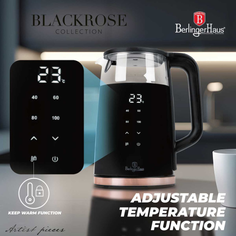CZAJNIK ELEKTRYCZNY 1,7L BERLINGER HAUS BH-9477 BLACK ROSE