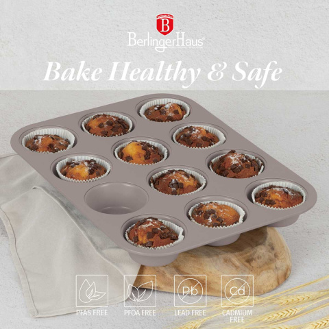 FORMA TYTANOWA DO 12 MUFFINEK BERLINGER HAUS BH-7947 TAUPE