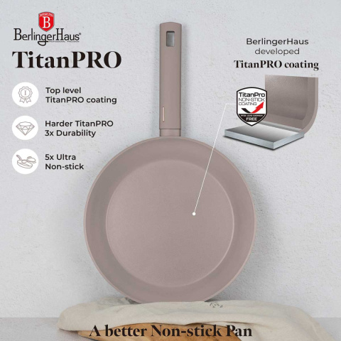 PATELNIA TYTANOWA 28cm BERLINGER HAUS BH-8084 TAUPE
