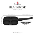 PATELNIA TYTANOWA 26cm DO HAMBURGERÓW JAJEK BERLINGER HAUS BH-7797 BLACK ROSE