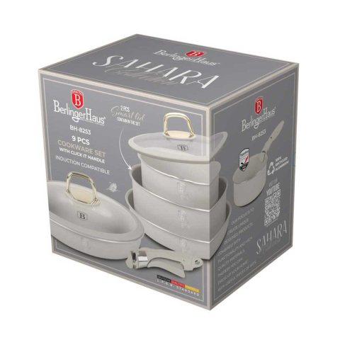 ZESTAW GARNKÓW TYTANOWYCH 9 ELEM. BERLINGER HAUS BH-8253 SAHARA