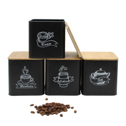 ZESTAW 4 POJEMNIKÓW KUCHENNYCH NA PRODUKTY SYPKIE 4263