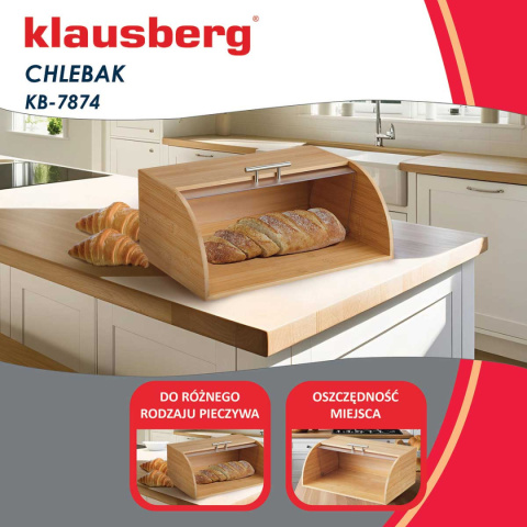 CHLEBAK POJEMNIK BAMBUSOWY NA PIECZYWO KLAUSBERG KB-7874