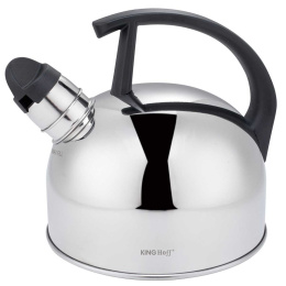 CZAJNIK 1,5L Z GWIZDKIEM KINGHOFF KH-1896 SREBRNY