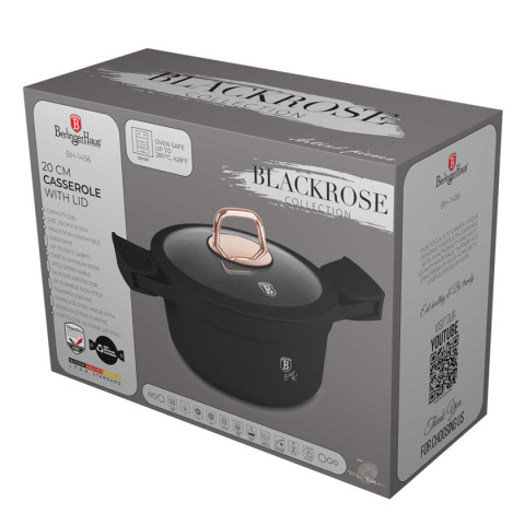 GARNEK TYTANOWY 20cm BERLINGER HAUS BH-1456 BLACK ROSE