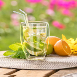 SZKLANKA TERMICZNA 300ml Z PODWÓJNĄ SCIANKĄ DO KAWY NAPOJÓW