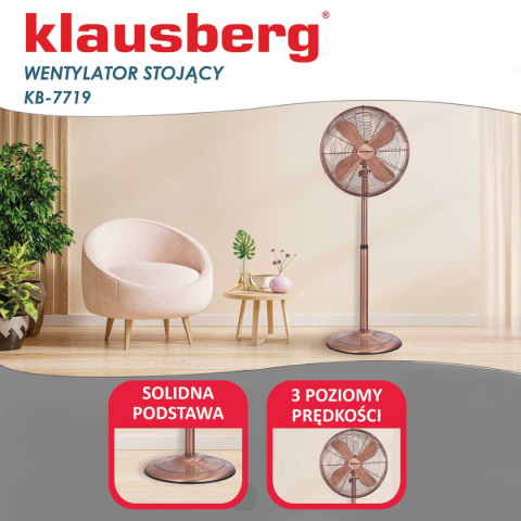 WENTYLATOR WIATRAK PODŁOGOWY KLAUSBERG KB-7719