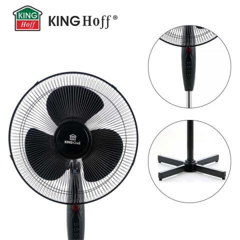 WENTYLATOR WIATRAK STOJĄCY PODŁOGOWY KINGCOOL KC-2124 czarny