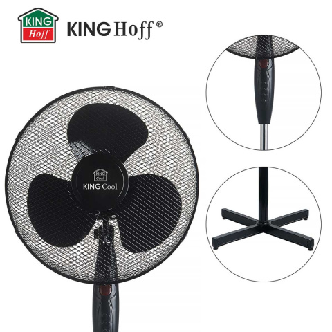 WENTYLATOR WIATRAK STOJĄCY PODŁOGOWY KINGCOOL KC-2125 czarny