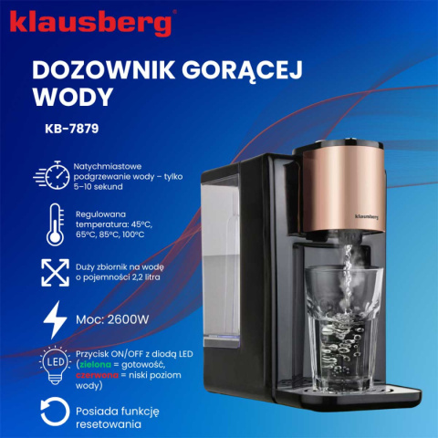 DYSPENSER DOZOWNIK GORĄCEJ WODY 2,2L KLAUSBERG KB-7879