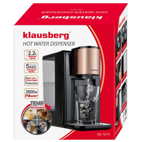 DYSPENSER DOZOWNIK GORĄCEJ WODY 2,2L KLAUSBERG KB-7879
