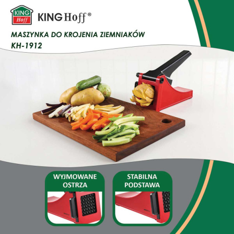 MASZYNKA DO KROJENIA FRYTEK WARZYW KINGHOFF KH-1912