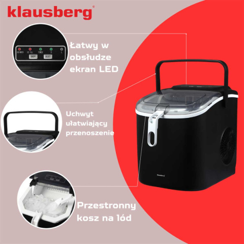 AUTOMATIC ICE MAKER 1.2L 100W KLAUSBERG KB-7882