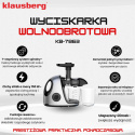 SOKOWIRÓWKA WYCISKARKA WOLNOOBROTOWA KLAUSBERG KB-7863