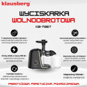 SOKOWIRÓWKA WYCISKARKA WOLNOOBROTOWA KLAUSBERG KB-7867