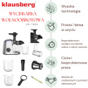 SOKOWIRÓWKA WYCISKARKA WOLNOOBROTOWA KLAUSBERG KB-7868