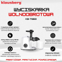 SOKOWIRÓWKA WYCISKARKA WOLNOOBROTOWA KLAUSBERG KB-7869