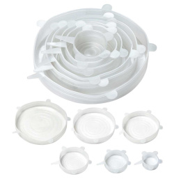 ZESTAW 6 szt. UNIWERSALNYCH POKRYWEK SILIKONOWYCH KINGHOFF KH-1902