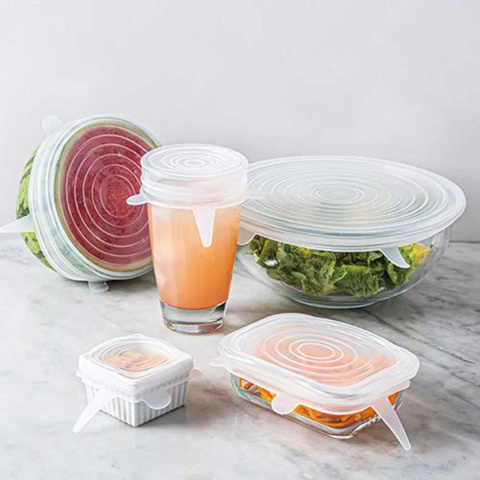 ZESTAW 6 szt. UNIWERSALNYCH POKRYWEK SILIKONOWYCH